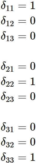Kronecker's delta n=3