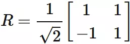 An example of orthogonal matrix