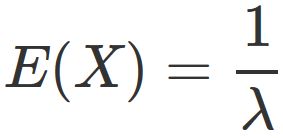The expectation value of the exponential distribution