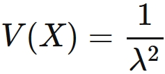 Variance of the Exponential distribution